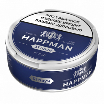 Жевательный табак Brusko HAPPMAN Slim Medium "Холод" 10 гр